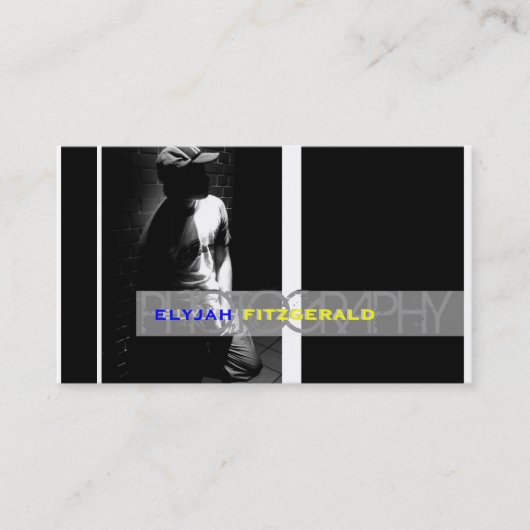 fotosjabloon, DIY-kleuren+DIY-lettertypen Visitekaartje (Voorkant)