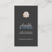 Fotosjabloon donkergrijs + blauw Visitekaartje (Achterkant)