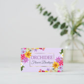 Fotosjabloon Elegante Wildflowers Goud Lila Chic Visitekaartje (Staand voorkant)