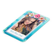 Fotosjabloon Floral beste mama ooit Magneet (Linkerzijde)