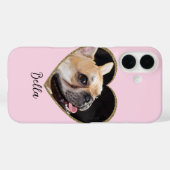 Fotosjabloon Glitter Hart met huisdier Aangepaste Case-Mate iPhone Case (Achterkant (horizontaal))