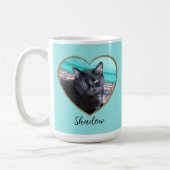 Fotosjabloon Glitter Hart met huisdier Aangepaste Koffiemok (Links)