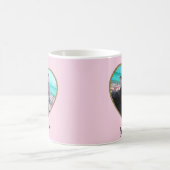 Fotosjabloon Glitter Hart Roze Huisdieren Aangepas Koffiemok (Center)