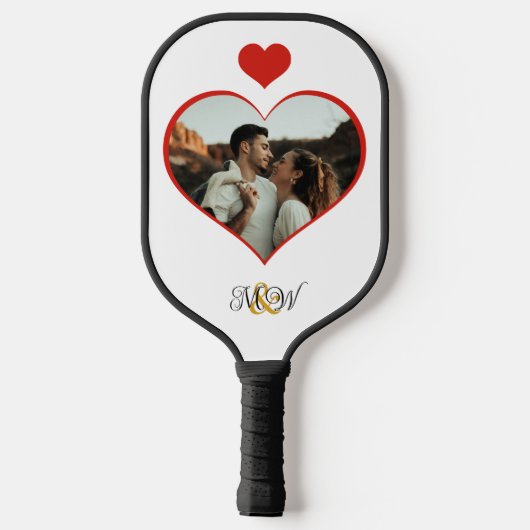 Fotosjabloon Hartvorm Pickleball Paddle (Achterkant)