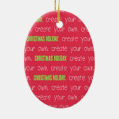 Fotosjabloon Kerst of Vakantie Ornament (Achterkant)