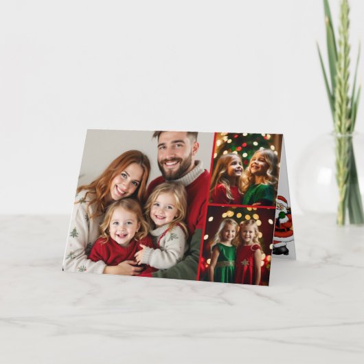 Fotosjabloon Kerstcadeau Kaart voor familie (Voorkant)