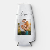 Fotosjabloon liefdestekst Witte bier Kooler Flesjeskoeler (Voorkant)