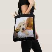 Fotosjabloon Love Text Black Carry Tote Bag (Dichtbij)