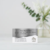 Fotosjabloon makelaar of verzekeringsagent visitekaartje (Staand voorkant)