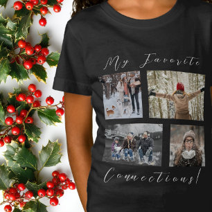 Fotosjabloon met vier panelen Mijn favoriete verbi T-shirt