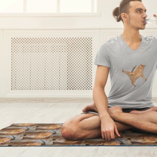 Fotosjabloon met zijkant yogamat