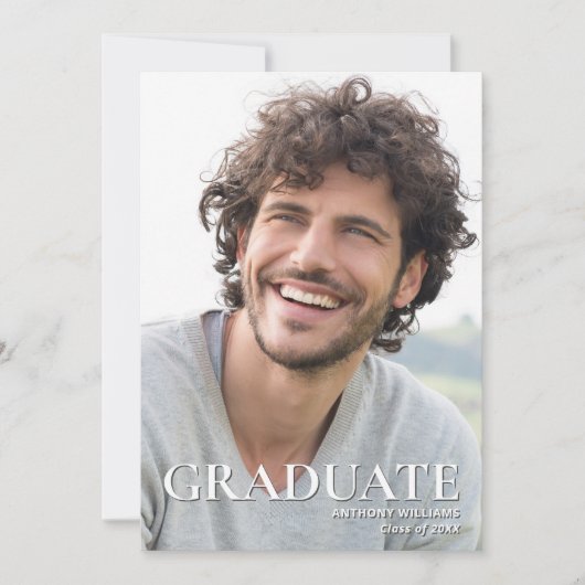 Fotosjabloon Modern Afstuderen Feest Kaart (Voorkant)