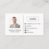 Fotosjabloon Simple Generic Modern White Visitekaartje (Voorkant)
