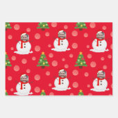 Fotosjabloon snowman grappige papierbladen inpakpapier vel (Voorkant 2)