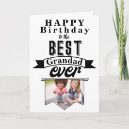 Fotosjabloon van beste Grandad Ever Birthday Kaart