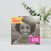 Fotosjabloon van de BrightStor 40e verjaardag Kaart (Staand voorkant)