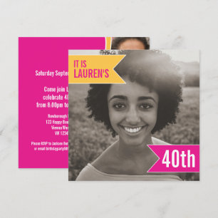 Fotosjabloon van de BrightStor 40e verjaardag Kaart