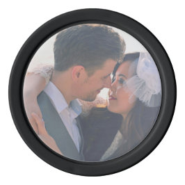 Fotosjabloon van de bruid en de bruom pokerchips