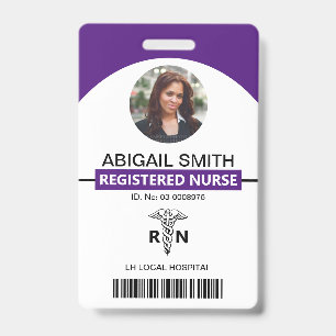Fotosjabloon van het ziekenhuis RN medewerker Cadu Badge