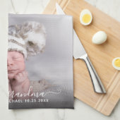 Fotosjabloon van wie ik hou van oma Kitchen Towel Theedoek (Quarter Fold)