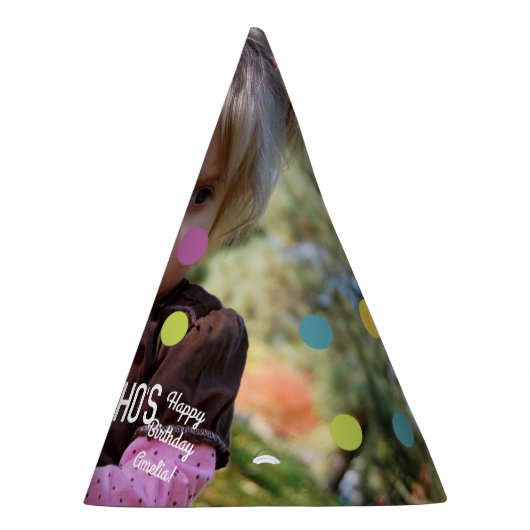 Fotosjabloon Verjaardagsjaar Feesthoedjes (Rechts)