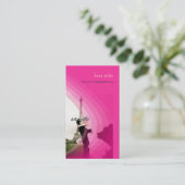 Fotosjabloon, voeg uw eigen sjabloon toe visitekaartje (Staand voorkant)