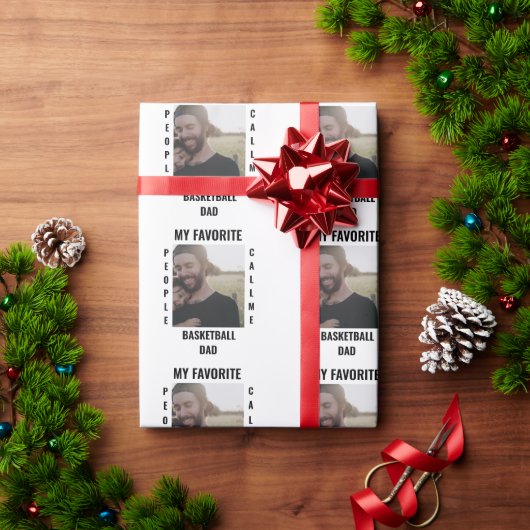 Fotosjabloon voor Aangepaste sportvader Sport mam Cadeaupapier (Feestdagen Geschenken)