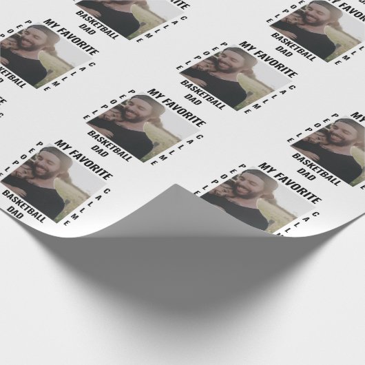 Fotosjabloon voor Aangepaste sportvader Sport mam Cadeaupapier (Hoek)