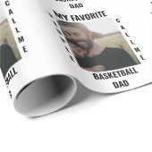 Fotosjabloon voor Aangepaste sportvader Sport mam Cadeaupapier (Rol Hoek)