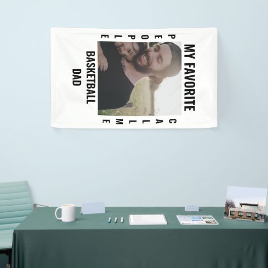 Fotosjabloon voor Aangepaste sportvader Sport mam Spandoek (Beurs)