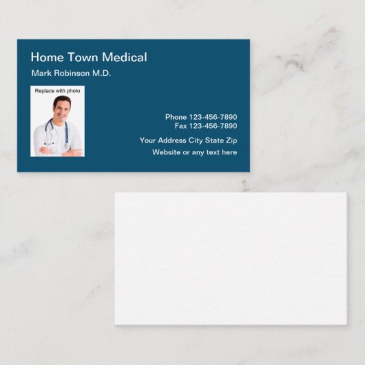 Fotosjabloon voor artsen Arts Visitekaartje (Voorkant / Achterkant)