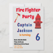 Fotosjabloon voor brandweercabines Birthday Kaart (Achterkant)