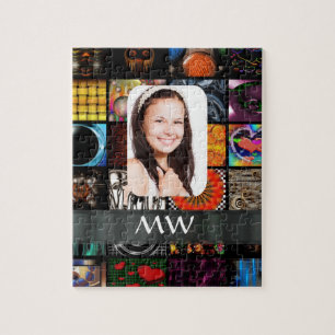 Fotosjabloon voor collagepatroon legpuzzel