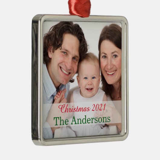 Fotosjabloon voor feestdag aangepast metalen ornament (Rechts)