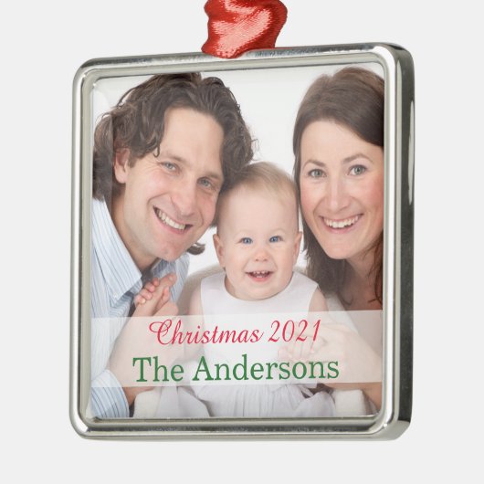 Fotosjabloon voor feestdag aangepast metalen ornament (Links)