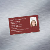 Fotosjabloon voor financieel adviseur magnetisch visitekaartje (Voorbeeld)