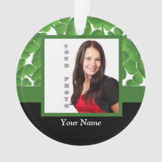 Fotosjabloon voor groene shamrock ornament