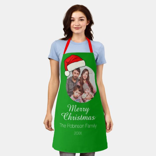 Fotosjabloon voor kerstmis schort (Gedragen)