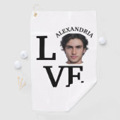 Fotosjabloon voor moderne aangepaste liefde golfhanddoek (Insitu)