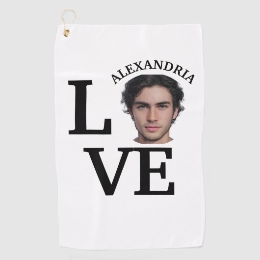 Fotosjabloon voor moderne aangepaste liefde golfhanddoek (Voorkant)