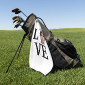 Fotosjabloon voor moderne aangepaste liefde golfhanddoek (Groen)