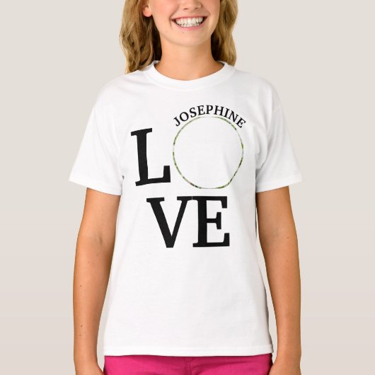 Fotosjabloon voor moderne aangepaste liefde t-shirt (Voorkant)