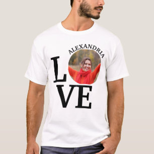 Fotosjabloon voor moderne aangepaste liefde t-shirt