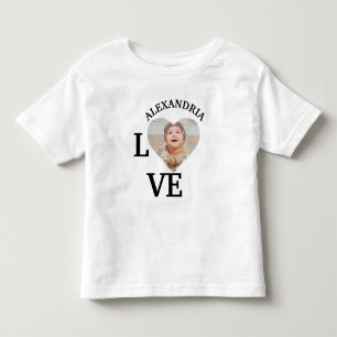 Fotosjabloon voor moderne, aangepaste liefdesfoto kinder shirts