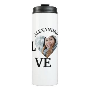 Fotosjabloon voor moderne, aangepaste liefdesfoto thermosbeker