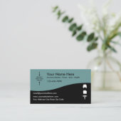 Fotosjabloon voor moderner verzekeringsmakelaar visitekaartje (Staand voorkant)