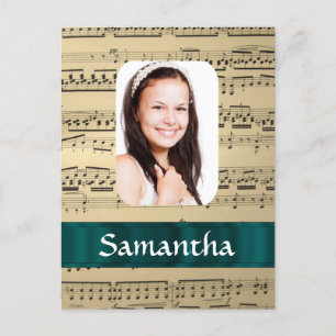 Fotosjabloon voor muziekblad briefkaart