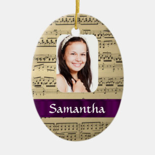 Fotosjabloon voor muziekblad keramisch ornament
