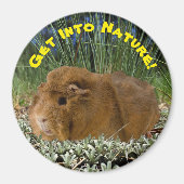 Fotosjabloon voor natuur geïnspireerd Cute Guinee Magneet (Voorkant)