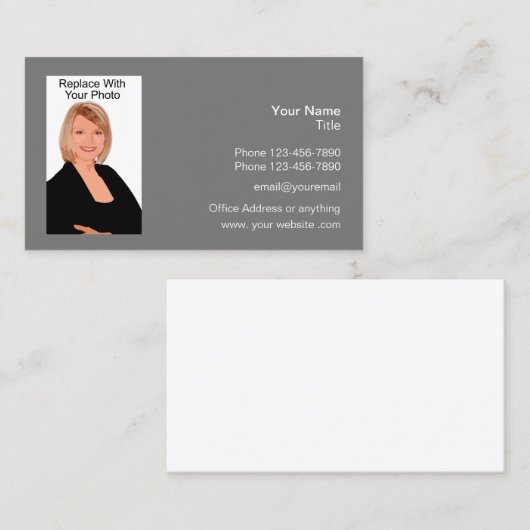 Fotosjabloon voor professioneel gebruik visitekaartje (Voorkant / Achterkant)